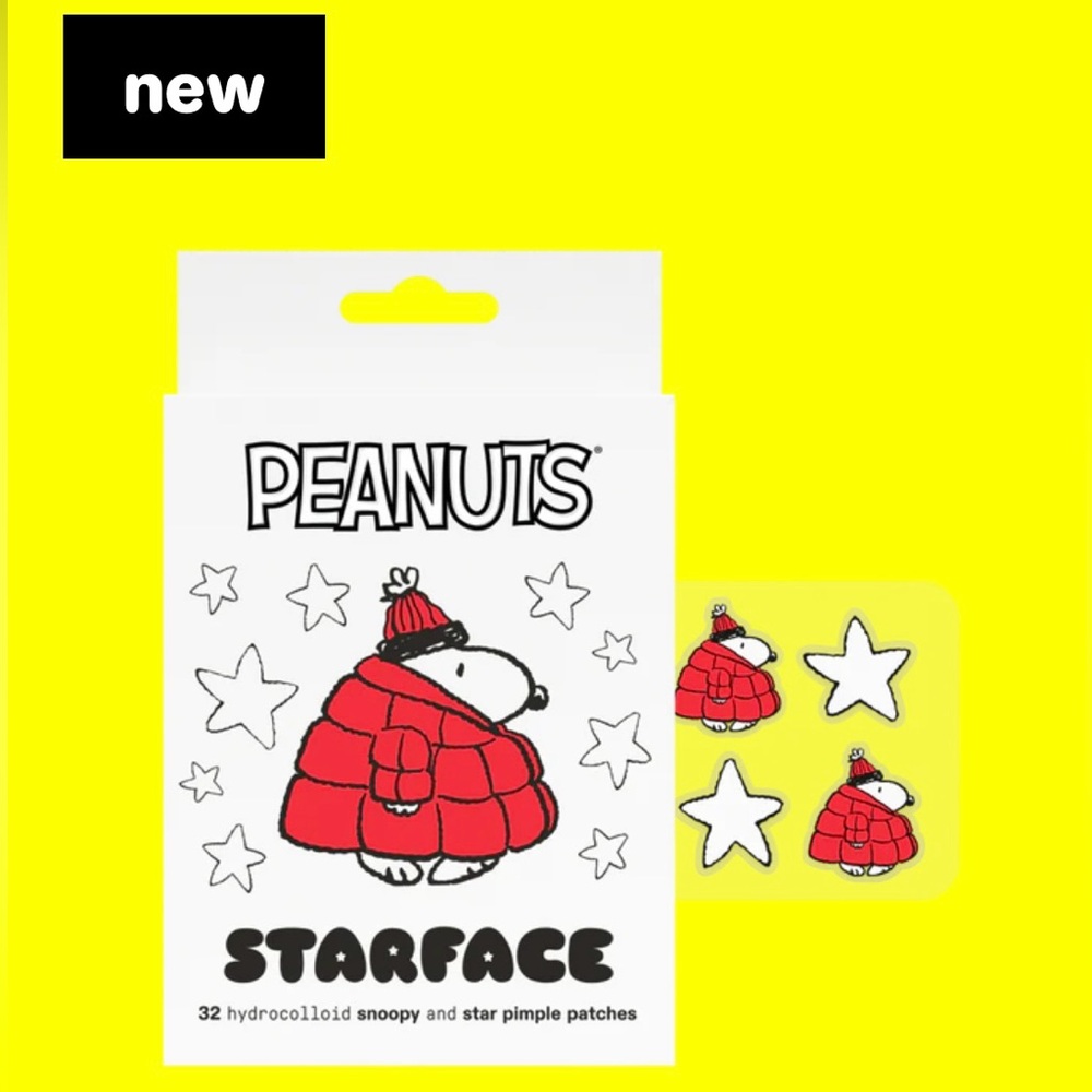 Peanuts X Starface Hydro Star Pimple Patches Red Puffer Snoopy Limited Edition